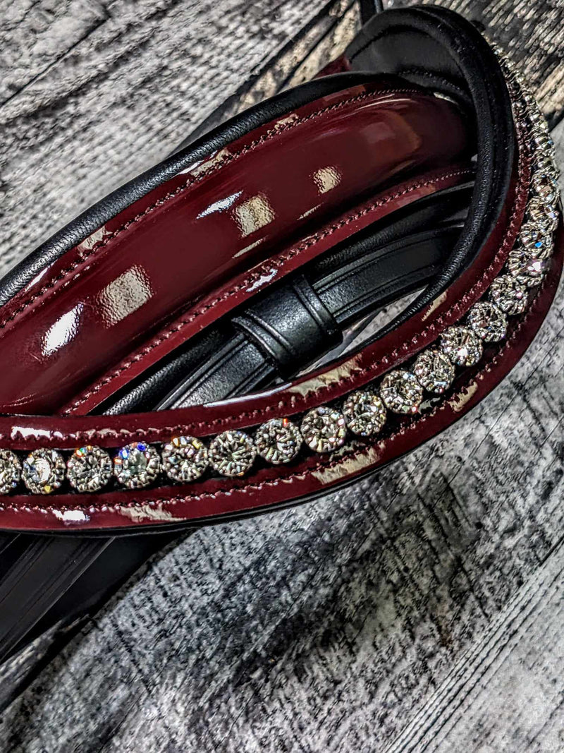 Limited Edition Merlot Snaffle Browband/Cavesson combo