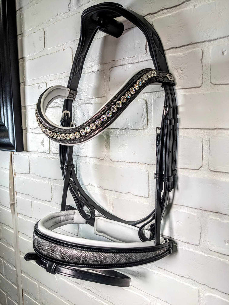 Grey Shimmer Snake Snaffle