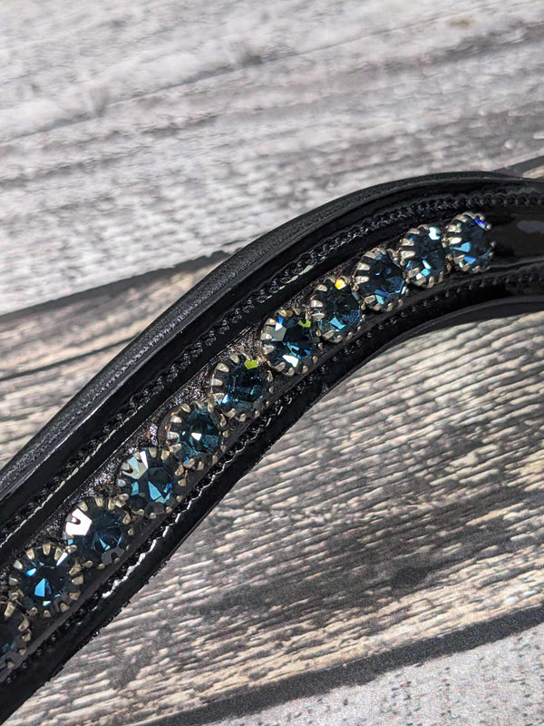 Twilight Blue Patent Wave Browband